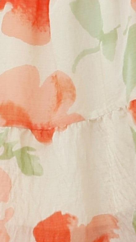 AZIZA MINI DRESS -ORANGE FLORAL