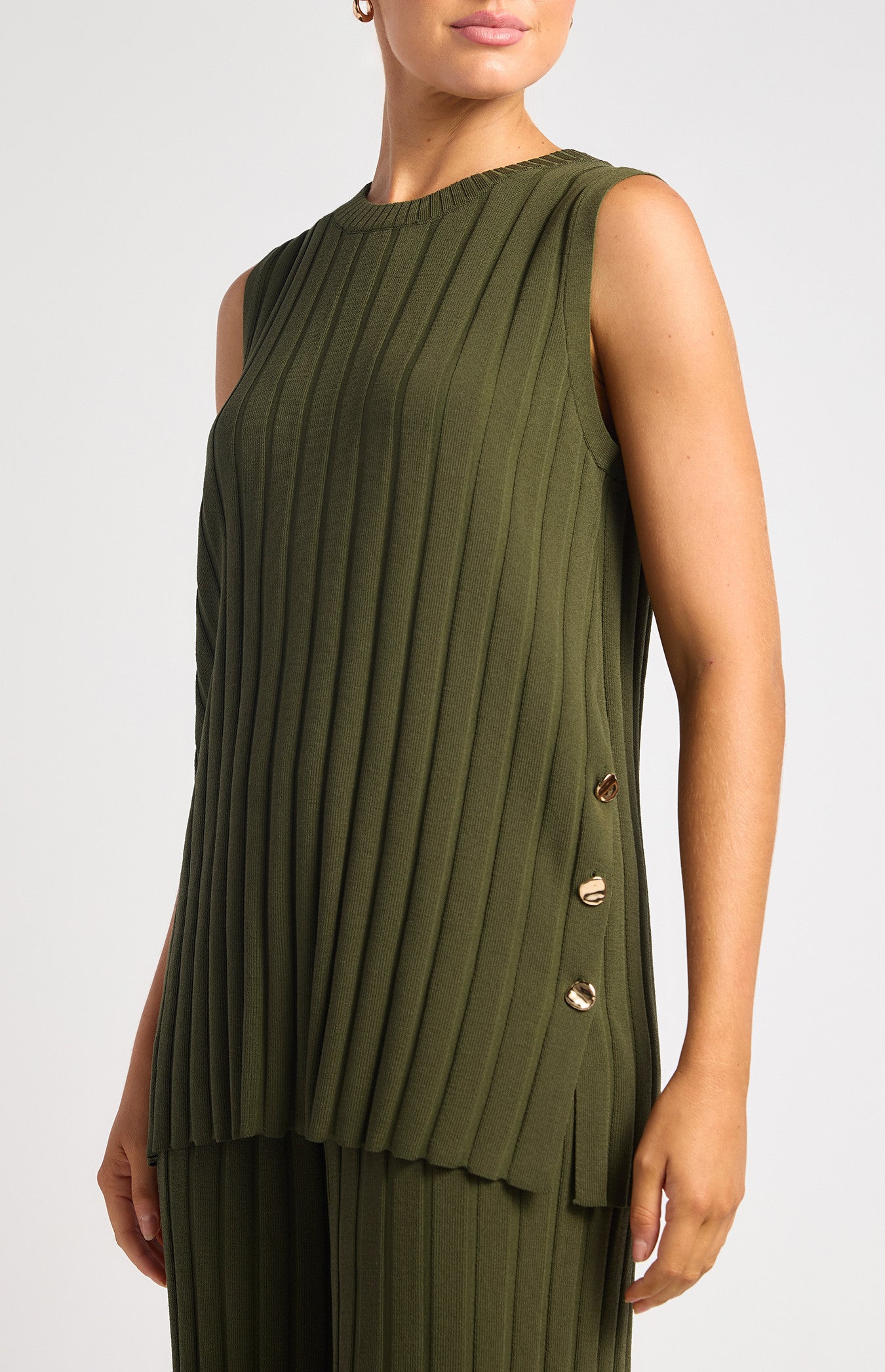 AMOSSO KNIT SET -OLIVE