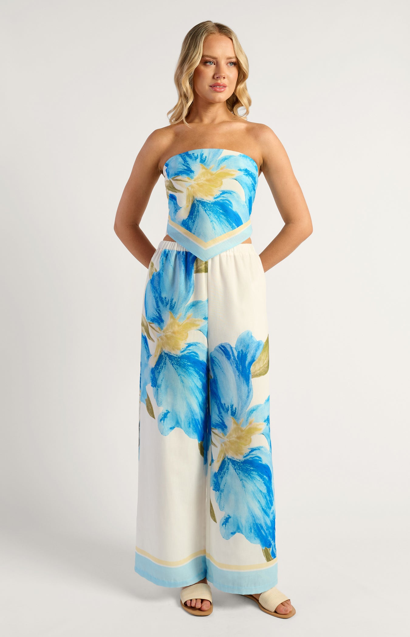 BULLA TOP & PANT SET - BLUE FLORAL