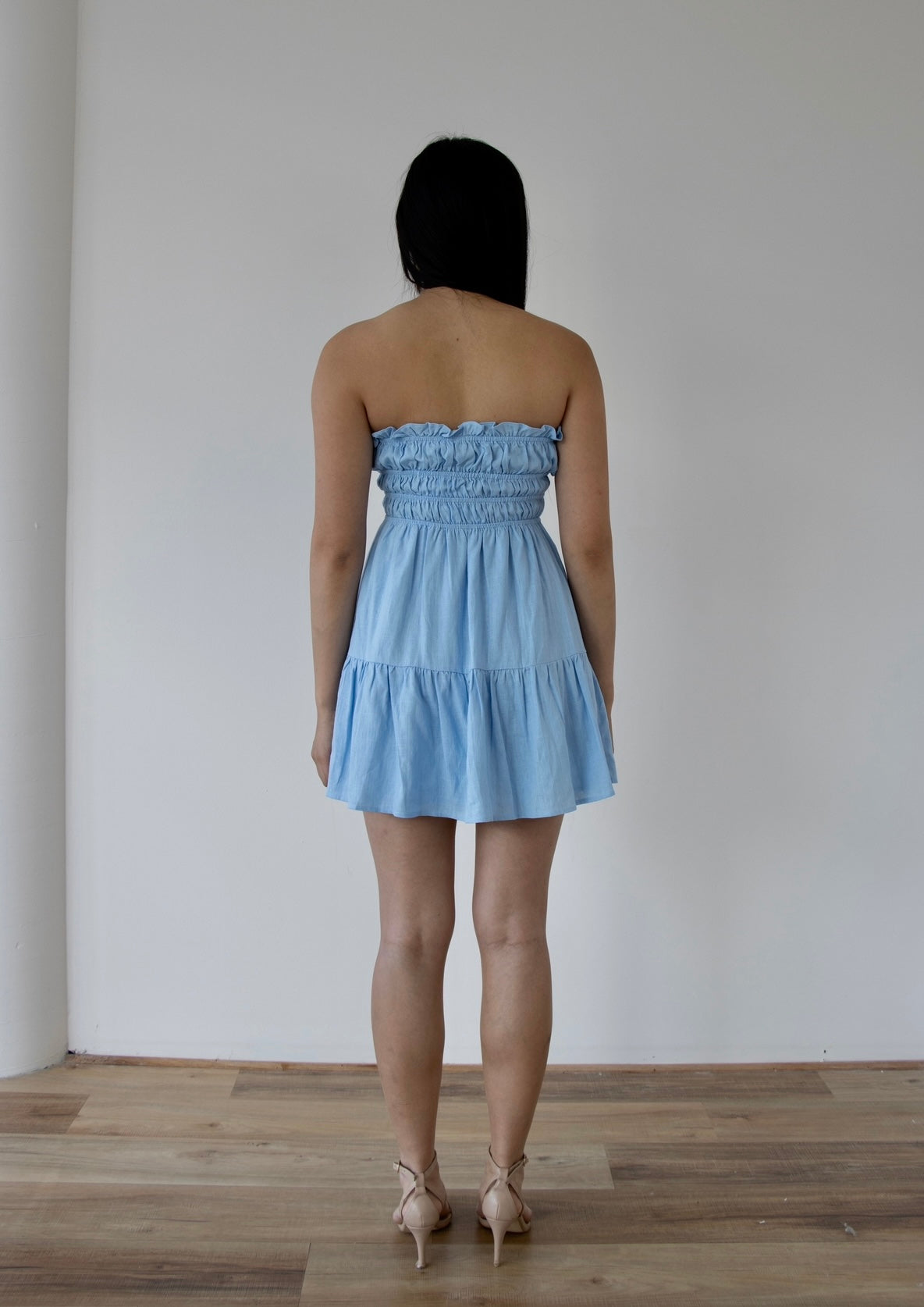 HERMINE MINI DRESS -BLUE