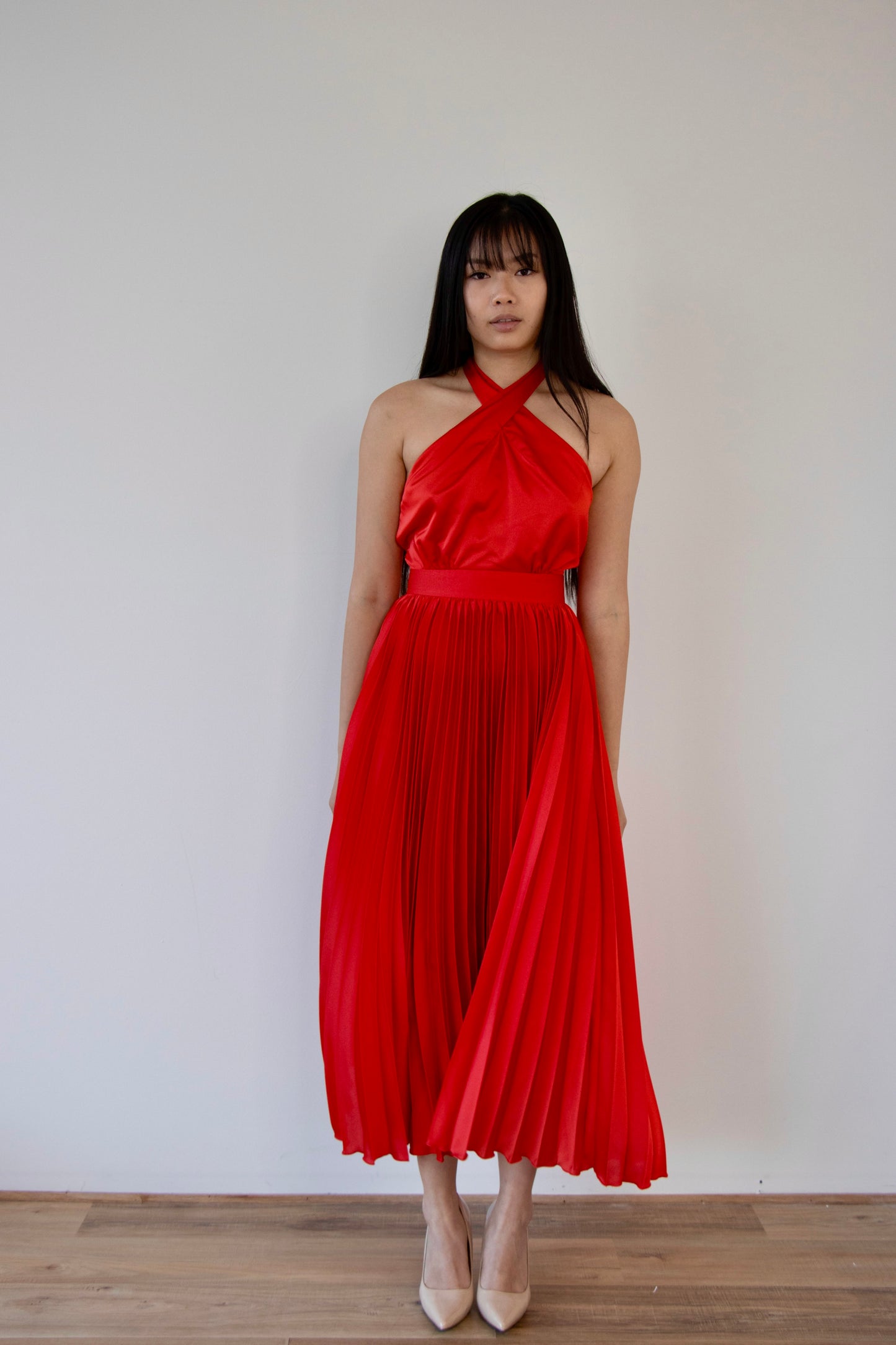 KENJI MAXI DRESS -RED
