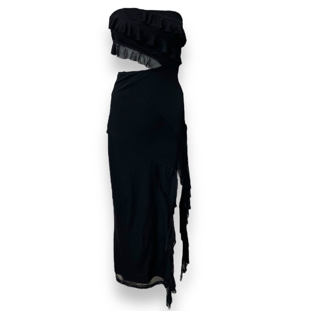 ZESTY MIDI DRESS -BLACK