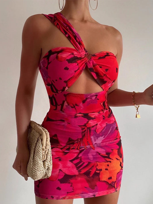 MONIKI MINI DRESS -PINK FLORAL