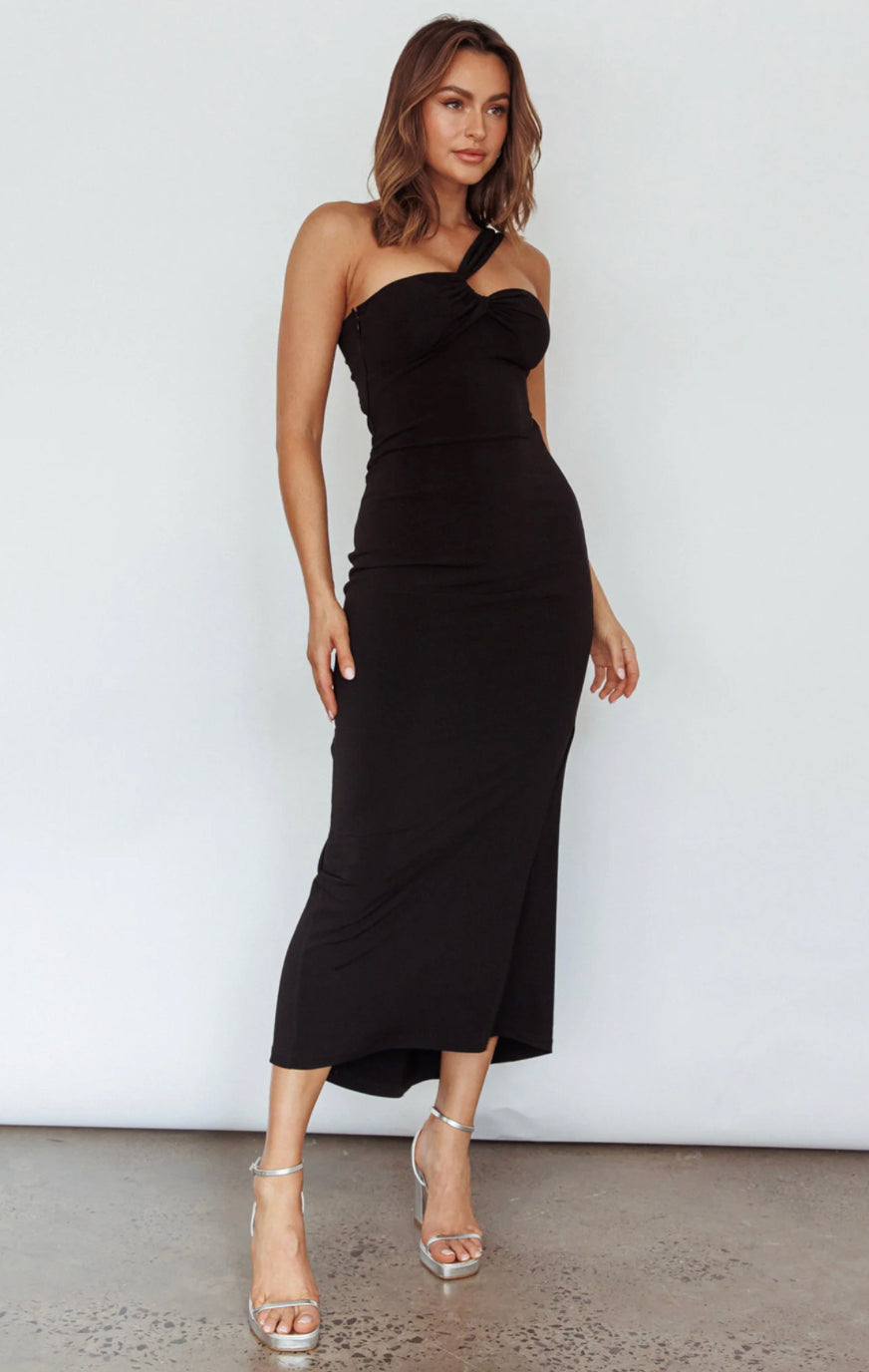 BACARDI MIDI DRESS -BLACK