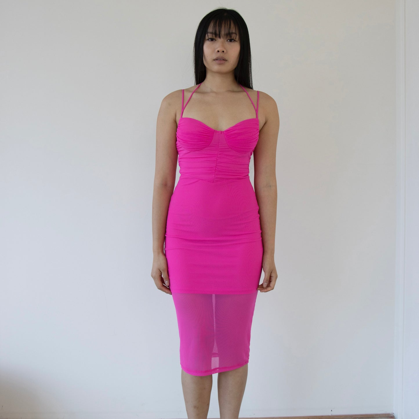 ROMANCE MIDI DRESS -PINK