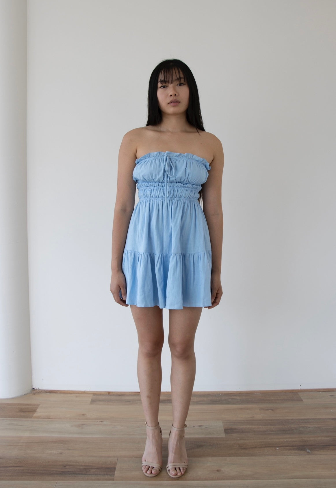 HERMINE MINI DRESS -BLUE