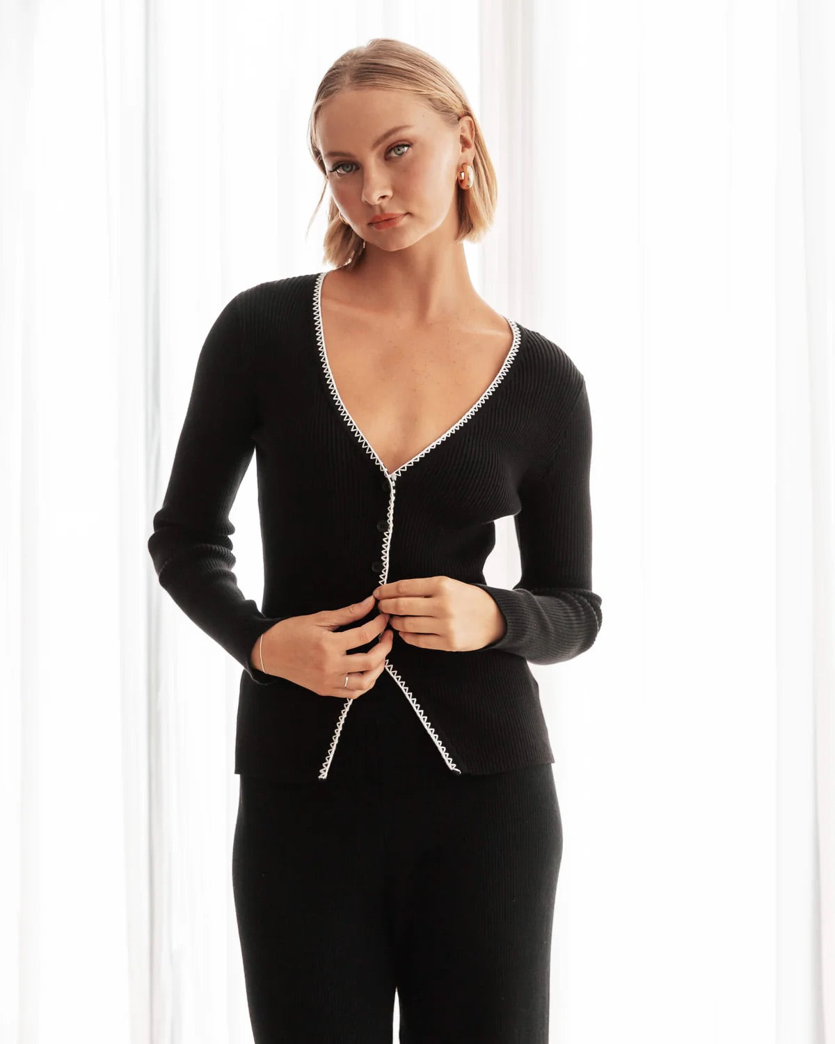 BETINA KNIT SET -BLACK