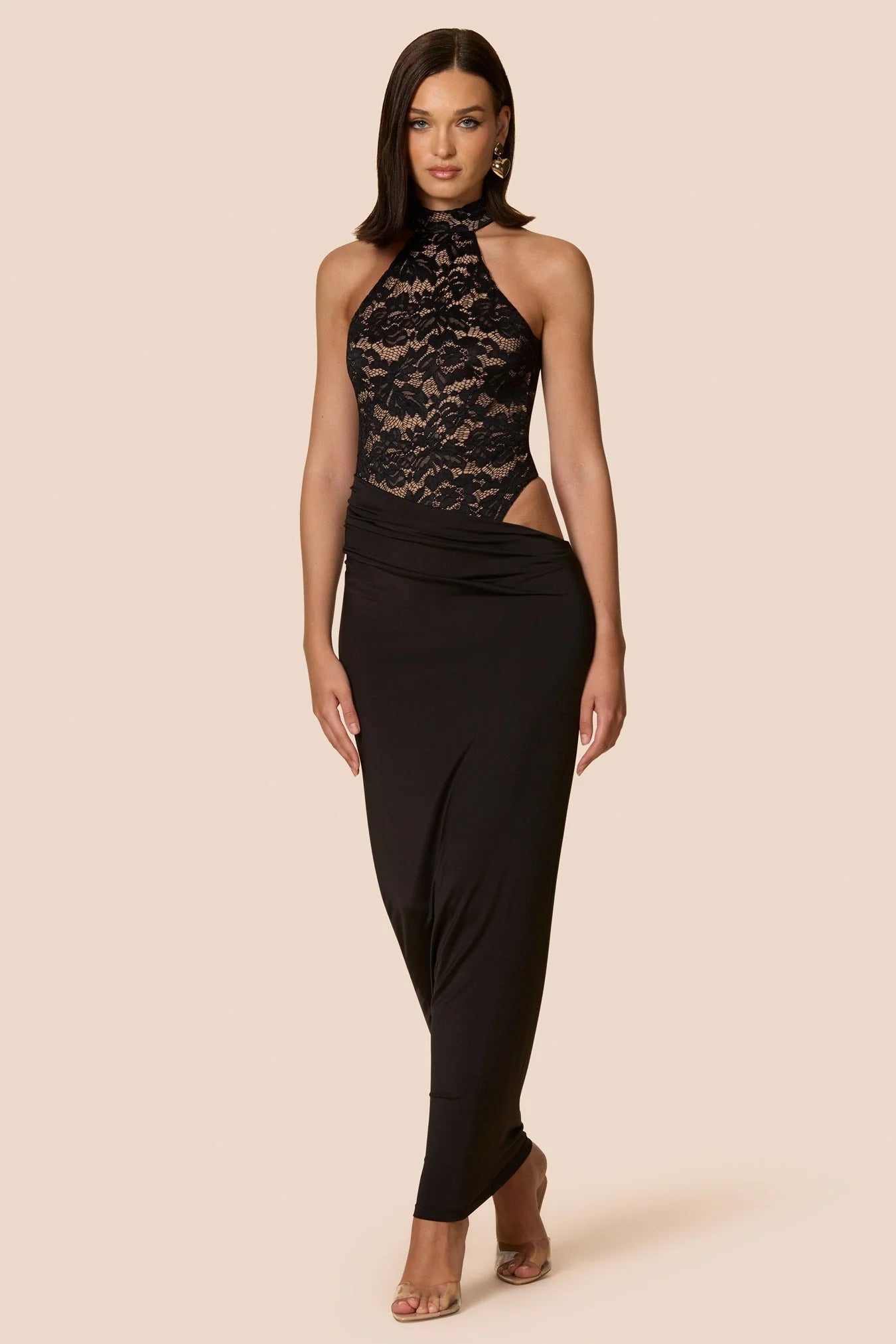 LENNOX BODYSUIT MAXI -BLACK