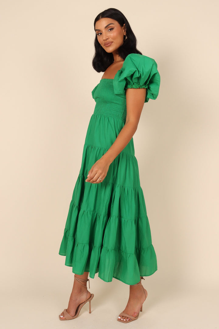 CIANA MIDI DRESS -GREEN