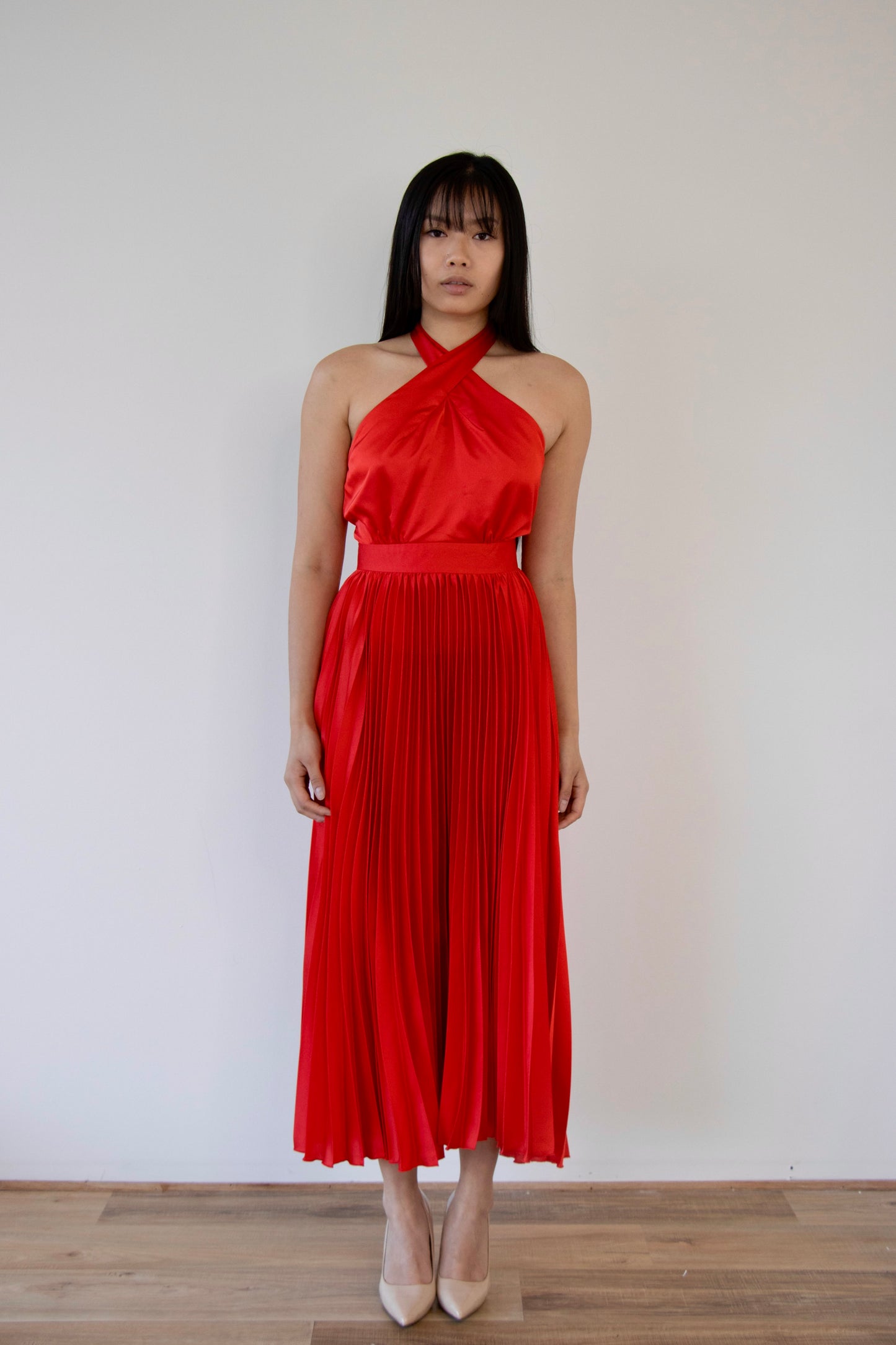 KENJI MAXI DRESS -RED