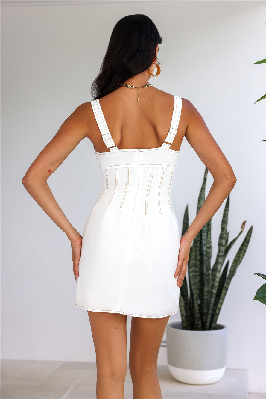 TRISYNA MINI DRESS -WHITE