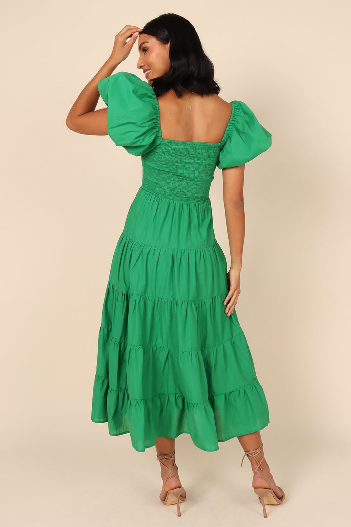 CIANA MIDI DRESS -GREEN