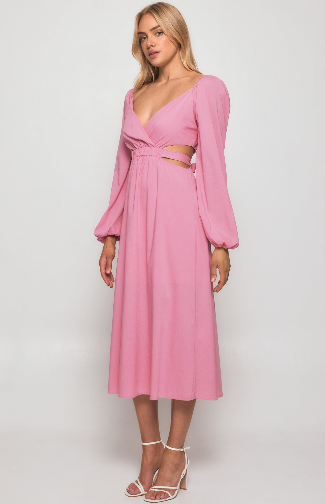 TANYA MIDI DRESS -PINK