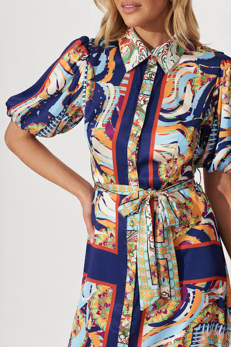 DAPHNE MAXI DRESS -NAVY