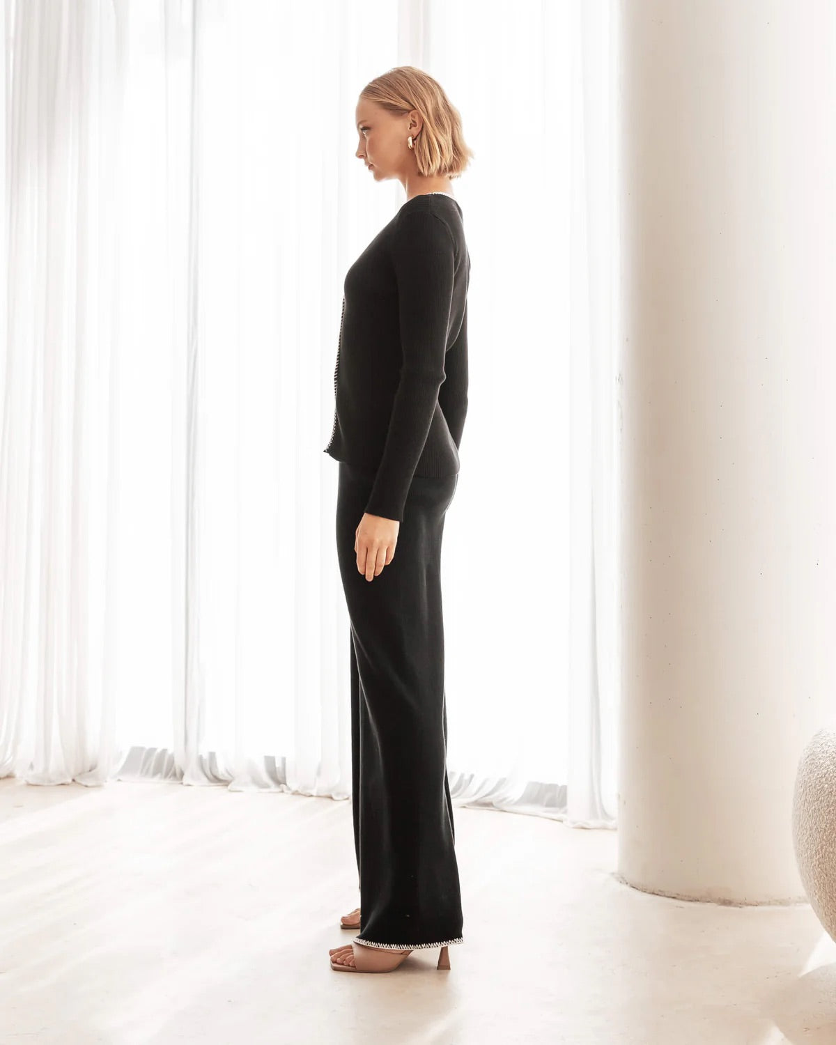 BETINA KNIT SET -BLACK