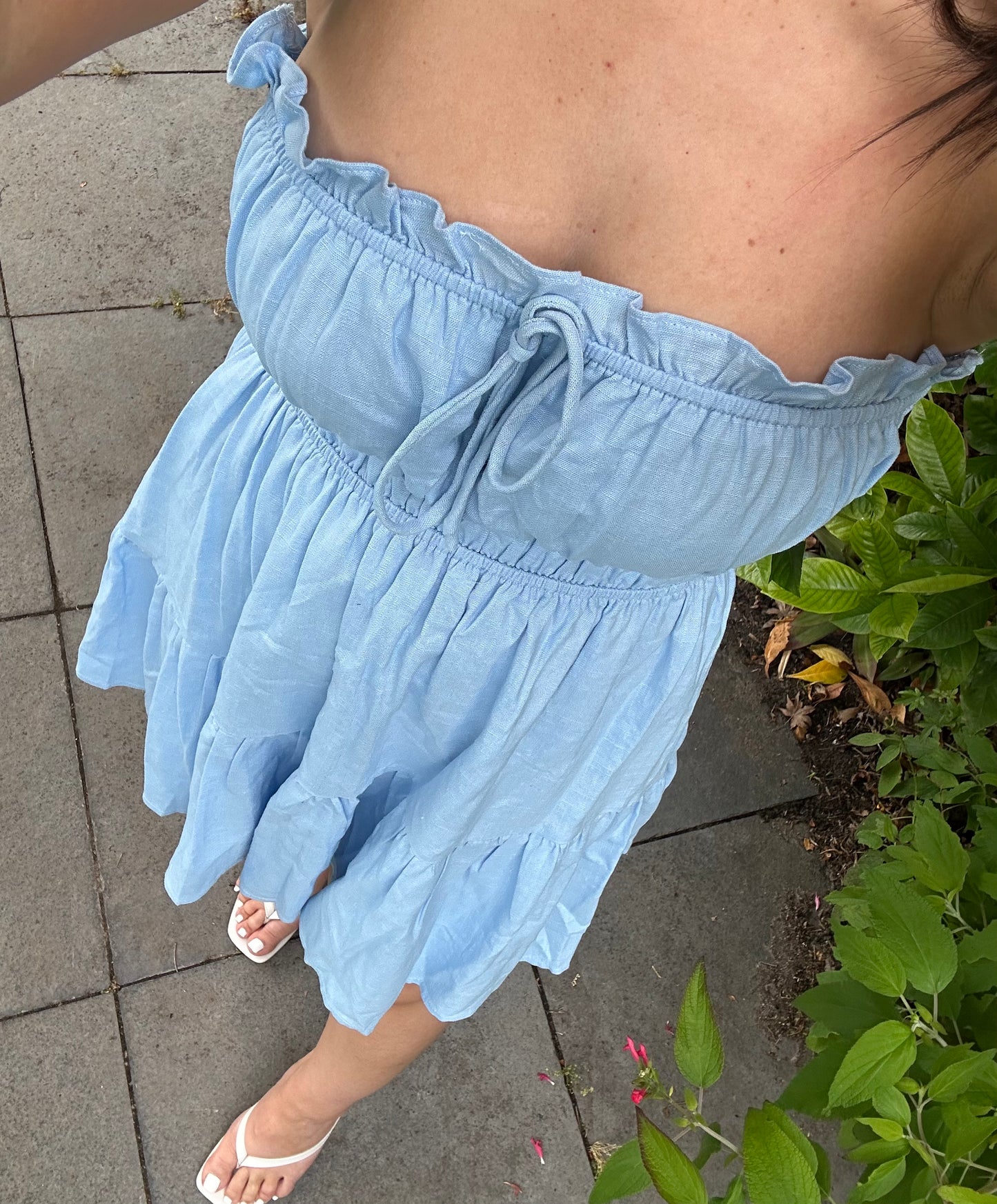 HERMINE MINI DRESS -BLUE