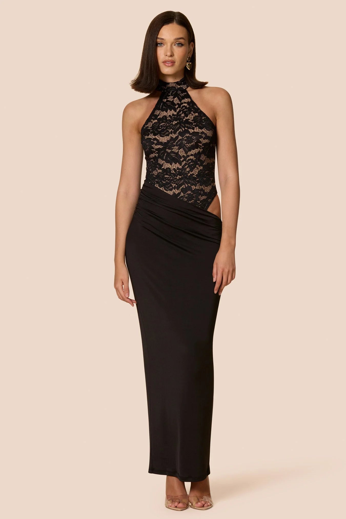 LENNOX BODYSUIT MAXI -BLACK