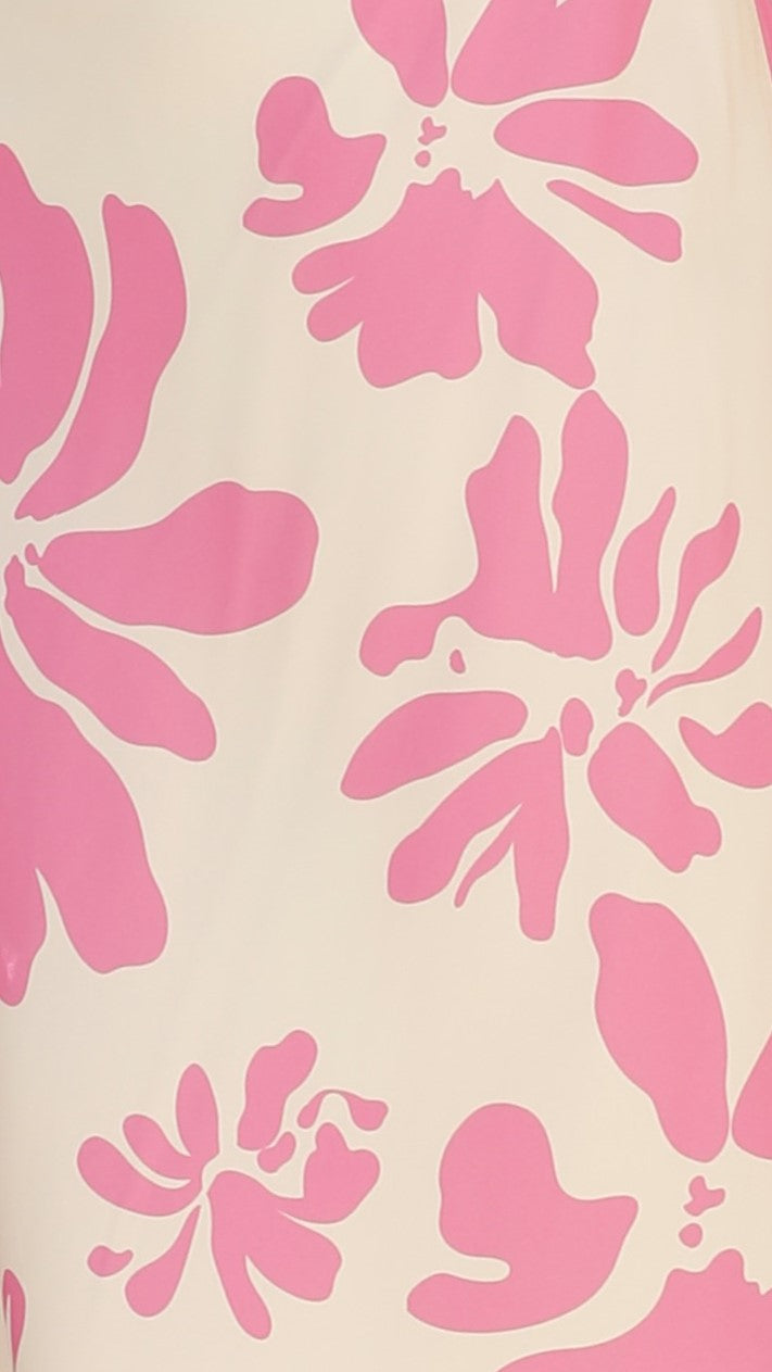 MACI MIDI DRESS -PINK FLORAL