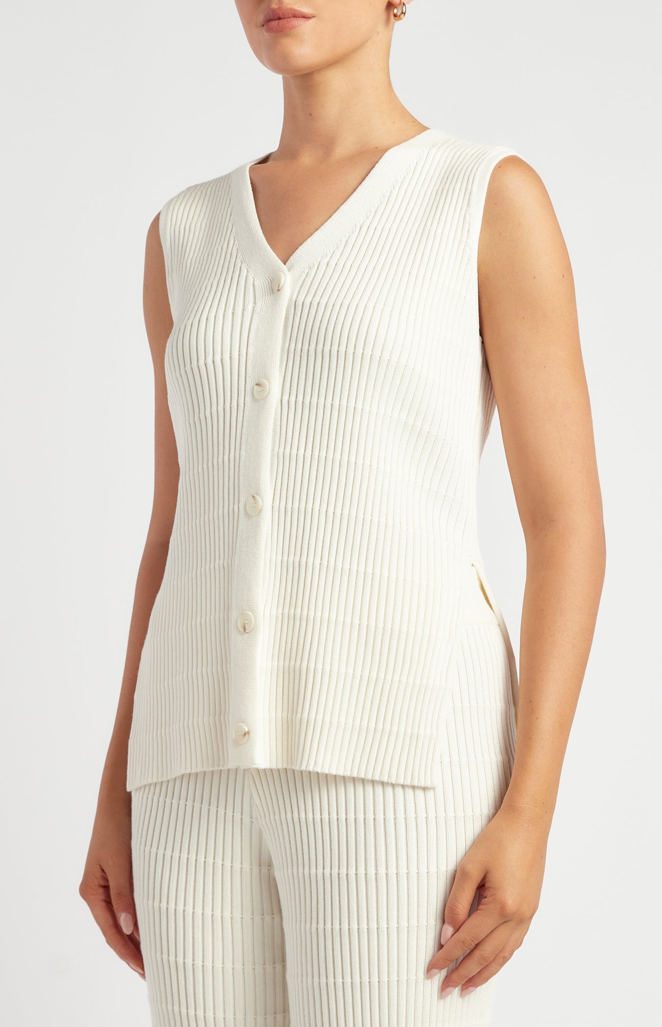 AMINA KNIT SET -WHITE