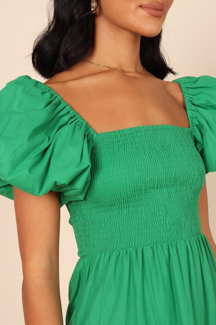 CIANA MIDI DRESS -GREEN