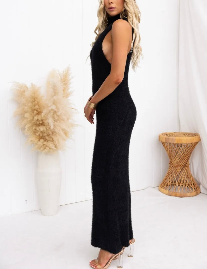 BALMUE MIDI DRESS -BLACK