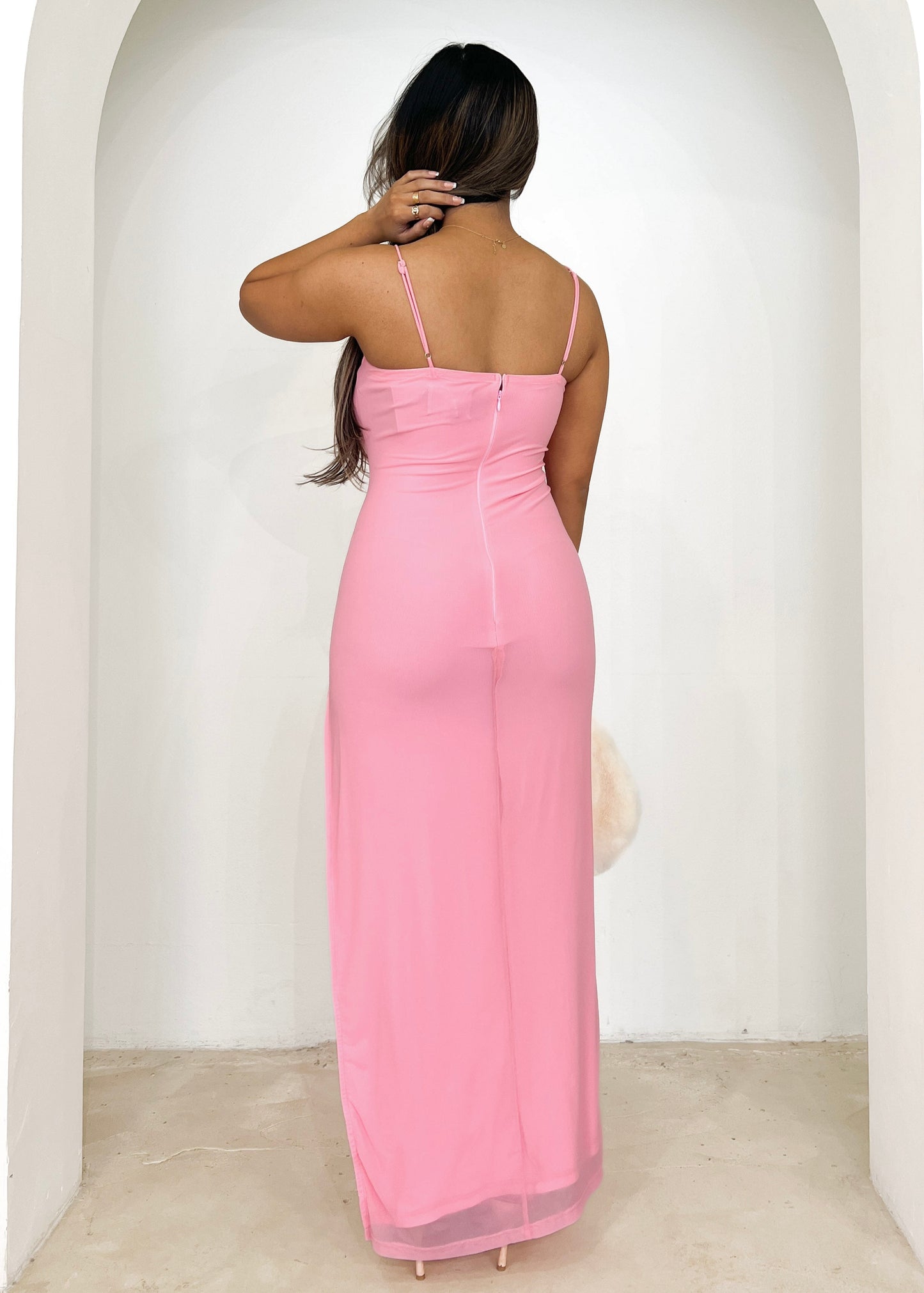 AZALEA MIDI DRESS -PINK