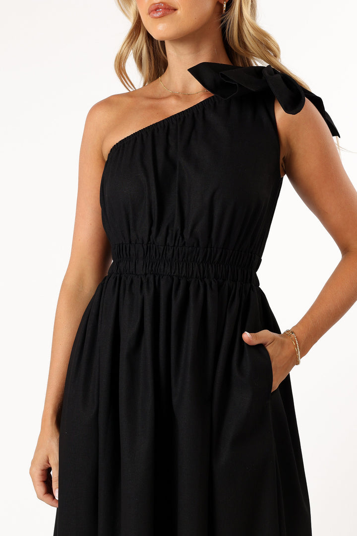 PARIS MIDI DRESS -BLACK