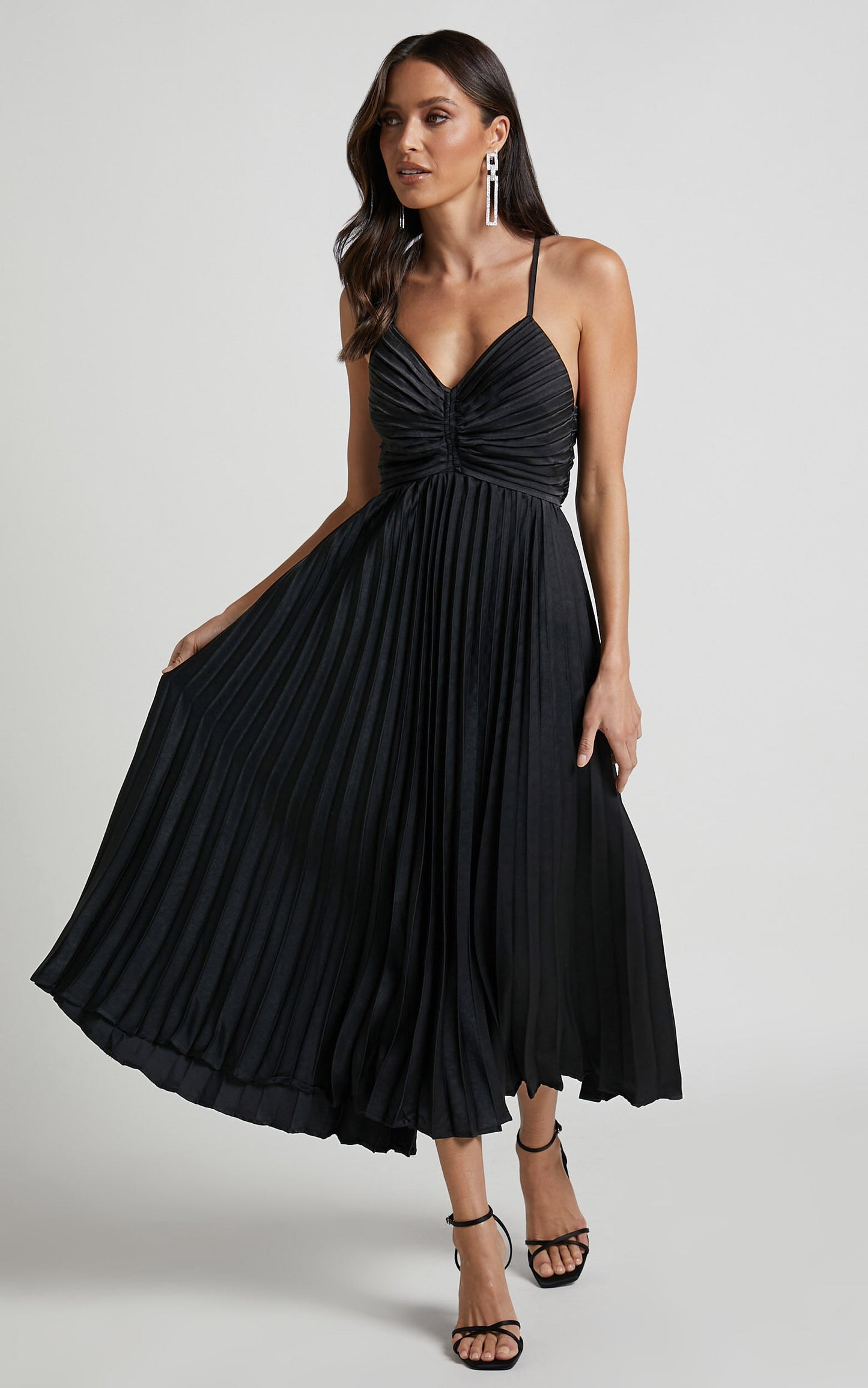 BILL MIDI DRESS -BLACK