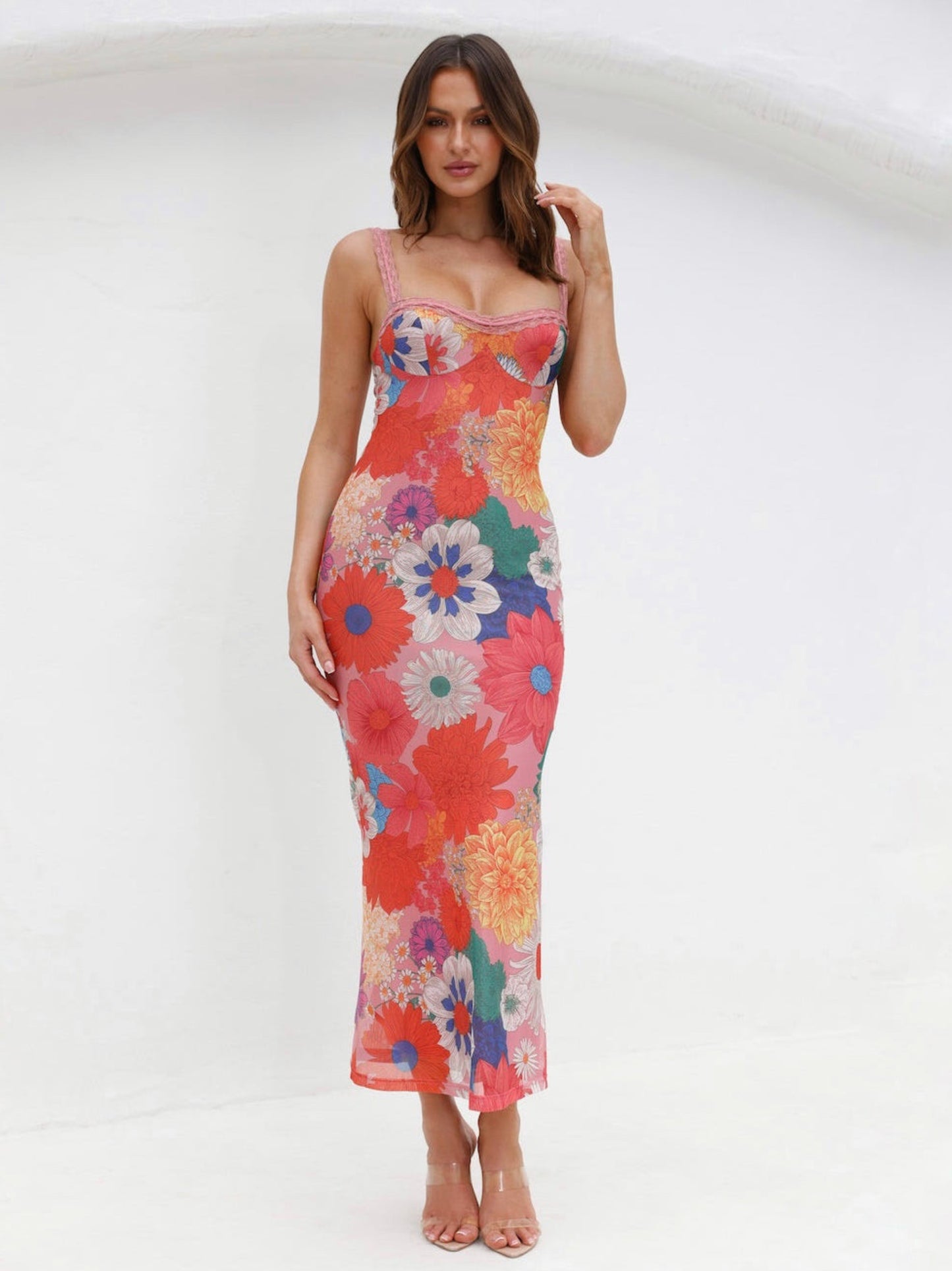 PHENOX MAXI DRESS -PINK FLORAL