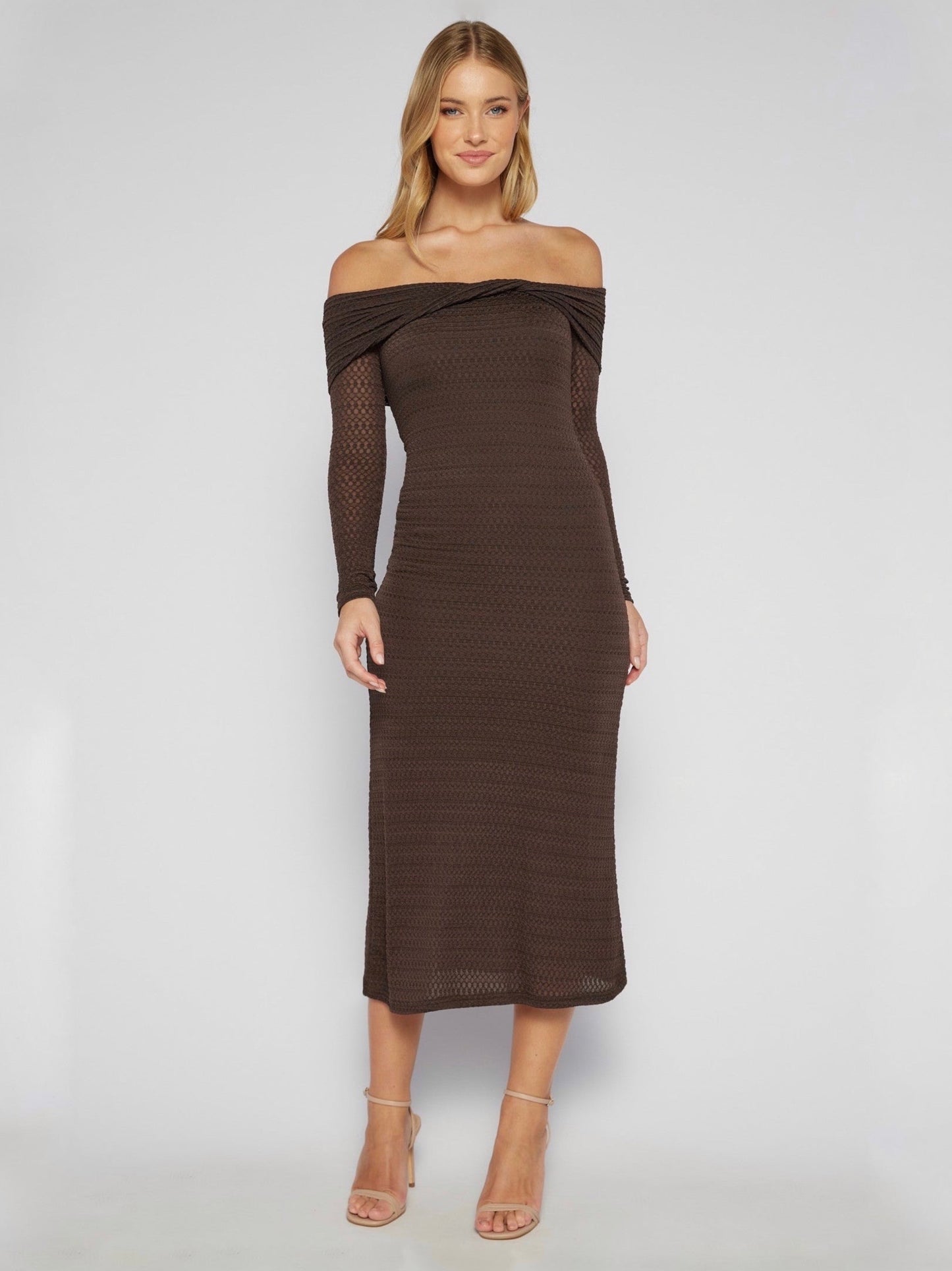 AARAVI MIDI DRESS - CHOCOLATE
