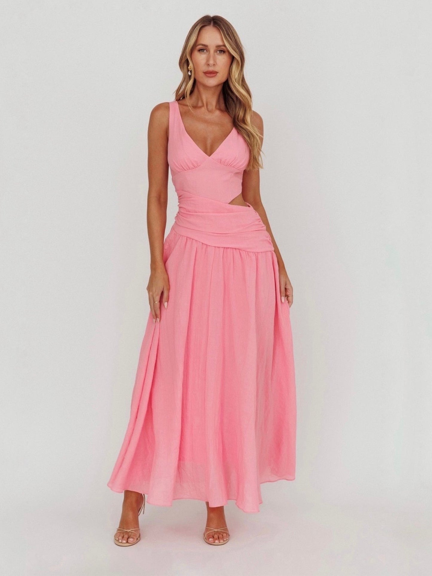 VEXIN MAXI DRESS -PINK