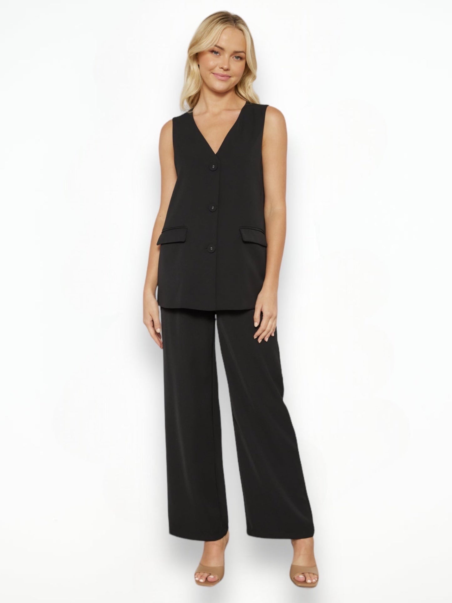 BALENII VEST & PANT SET -BLACK