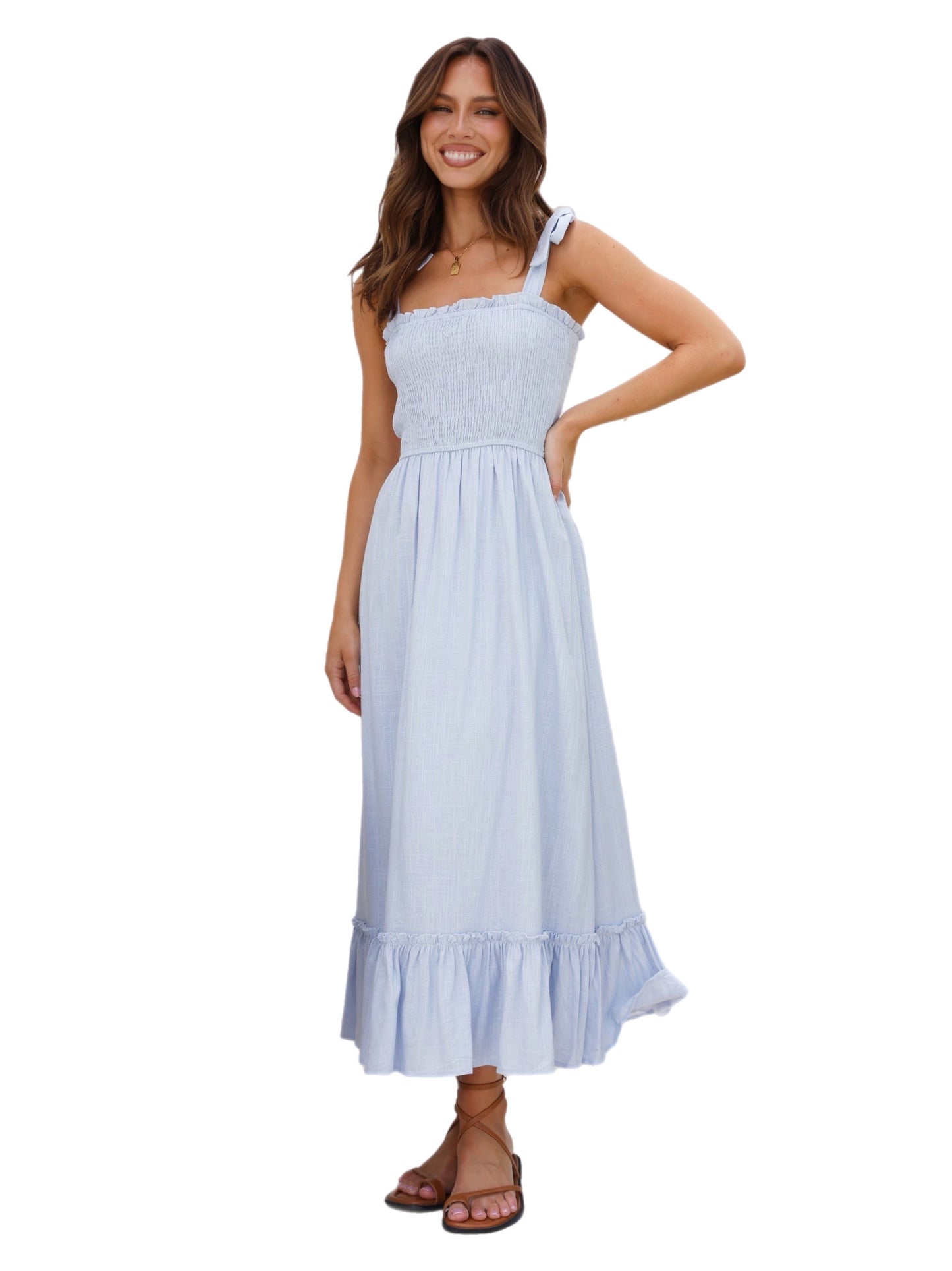 AAYLA MIDI DRESS -LIGHT BLUE