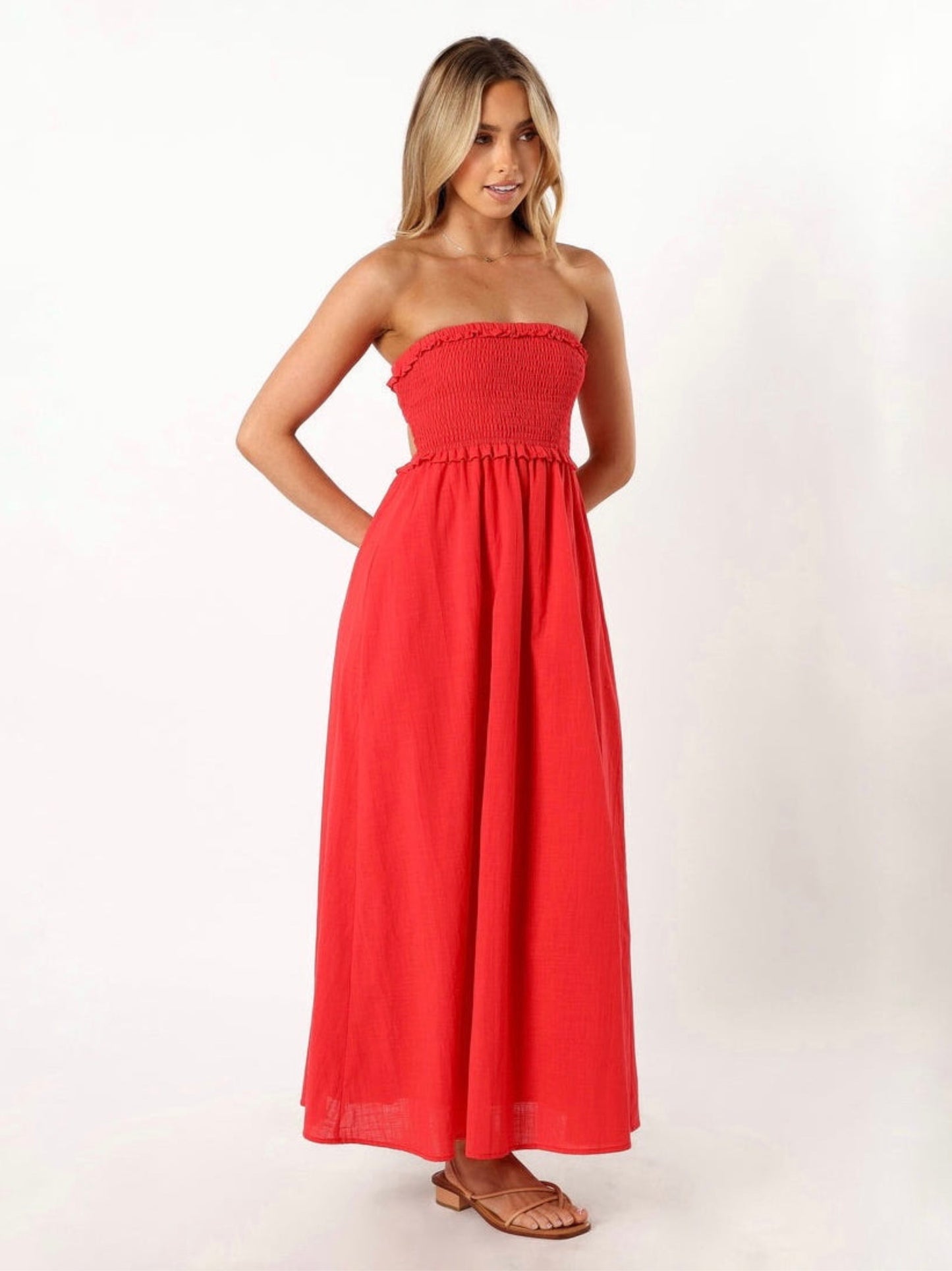 MAGNOLIA MAXI DRESS -RED