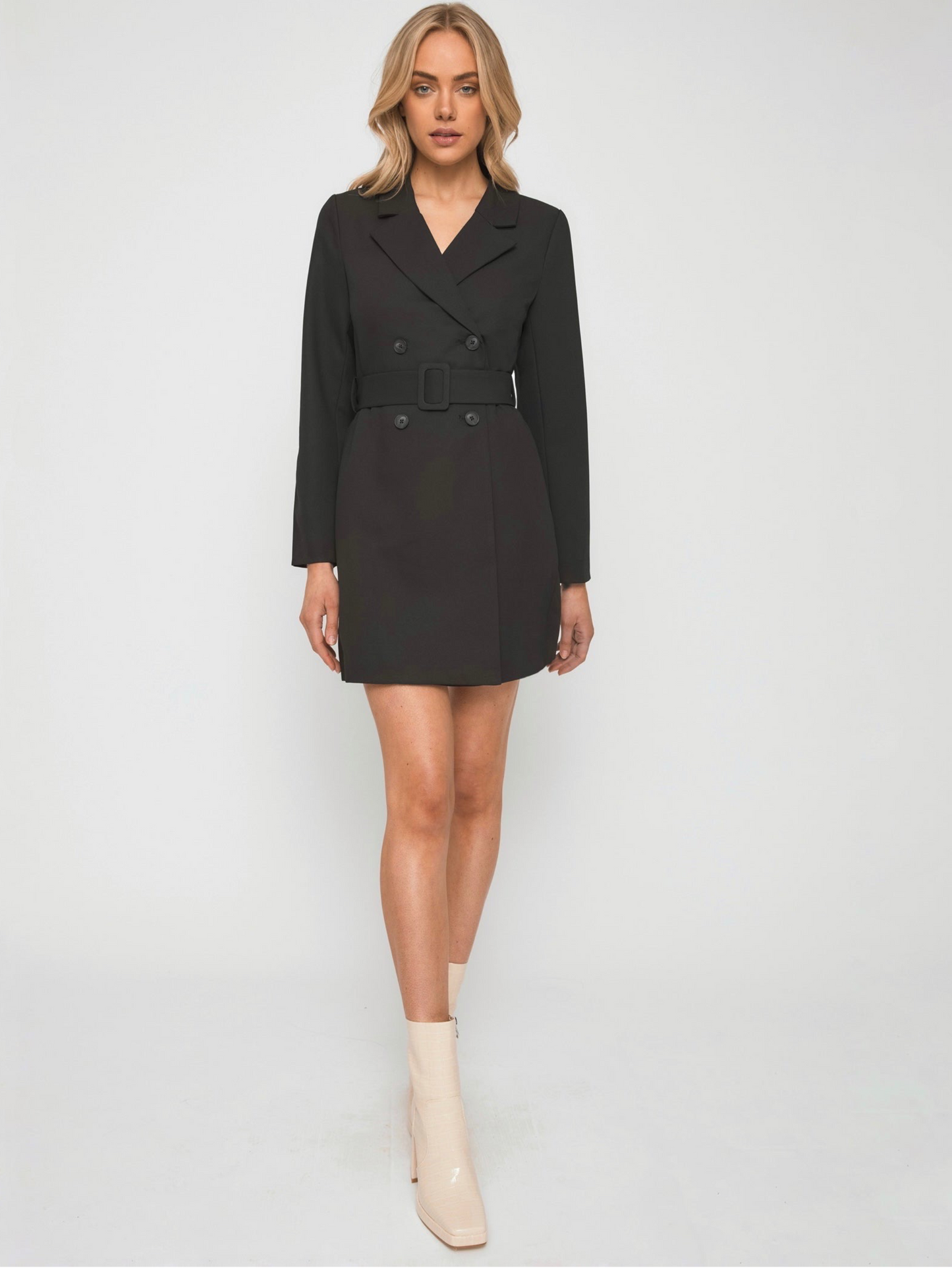 LONDON BLAZER DRESS -BLACK