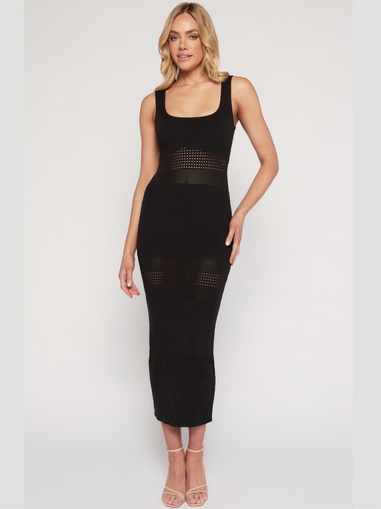 CHOLET MIDI DRESS -BLACK