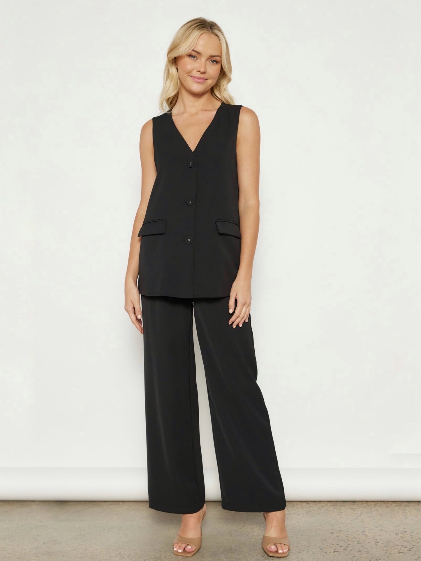 BALENII VEST & PANT SET -BLACK