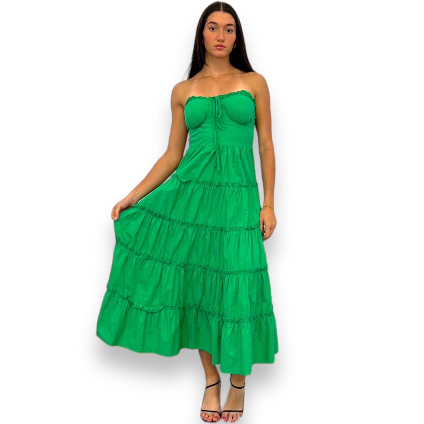 KARL MAXI DRESS -GREEN