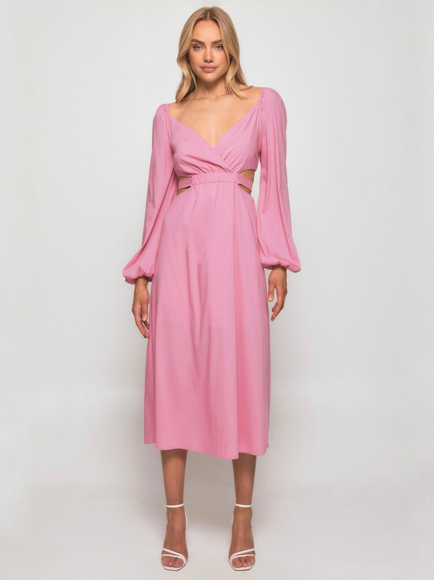 TANYA MIDI DRESS -PINK