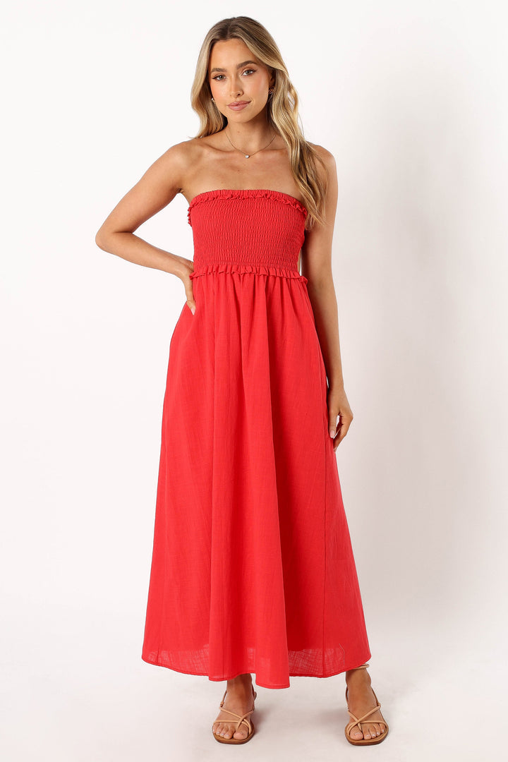 MAGNOLIA MAXI DRESS -RED