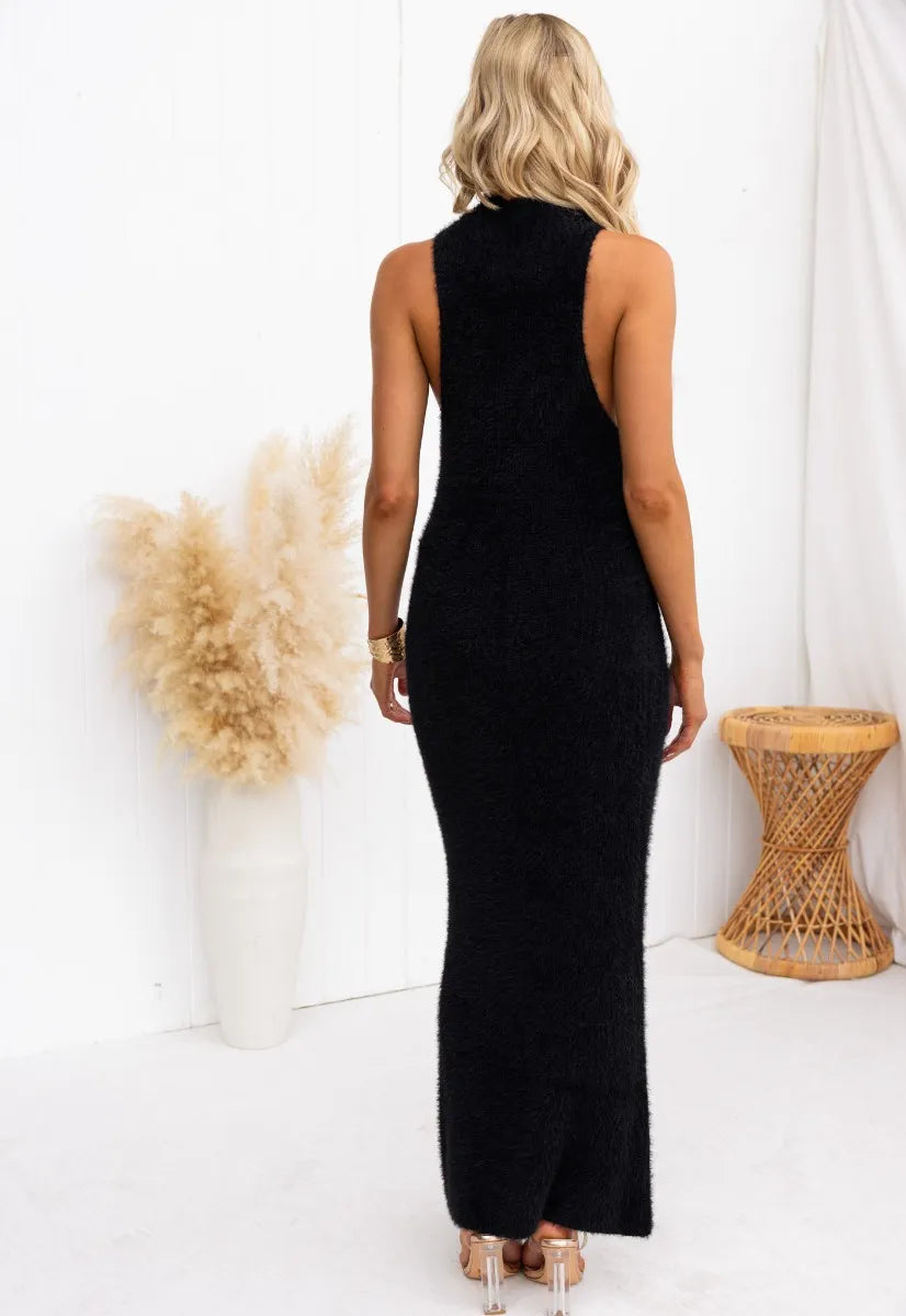 BALMUE MIDI DRESS -BLACK