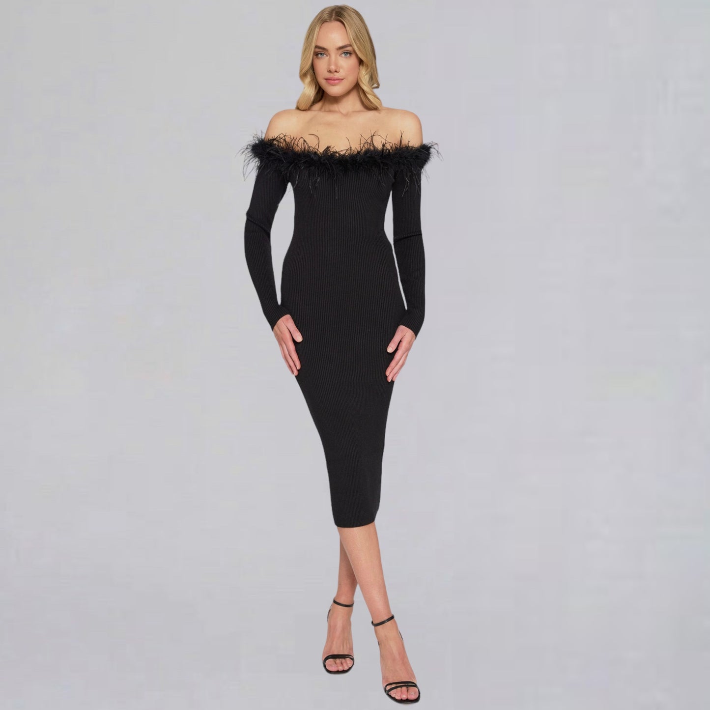 VERA MIDI DRESS -BLACK