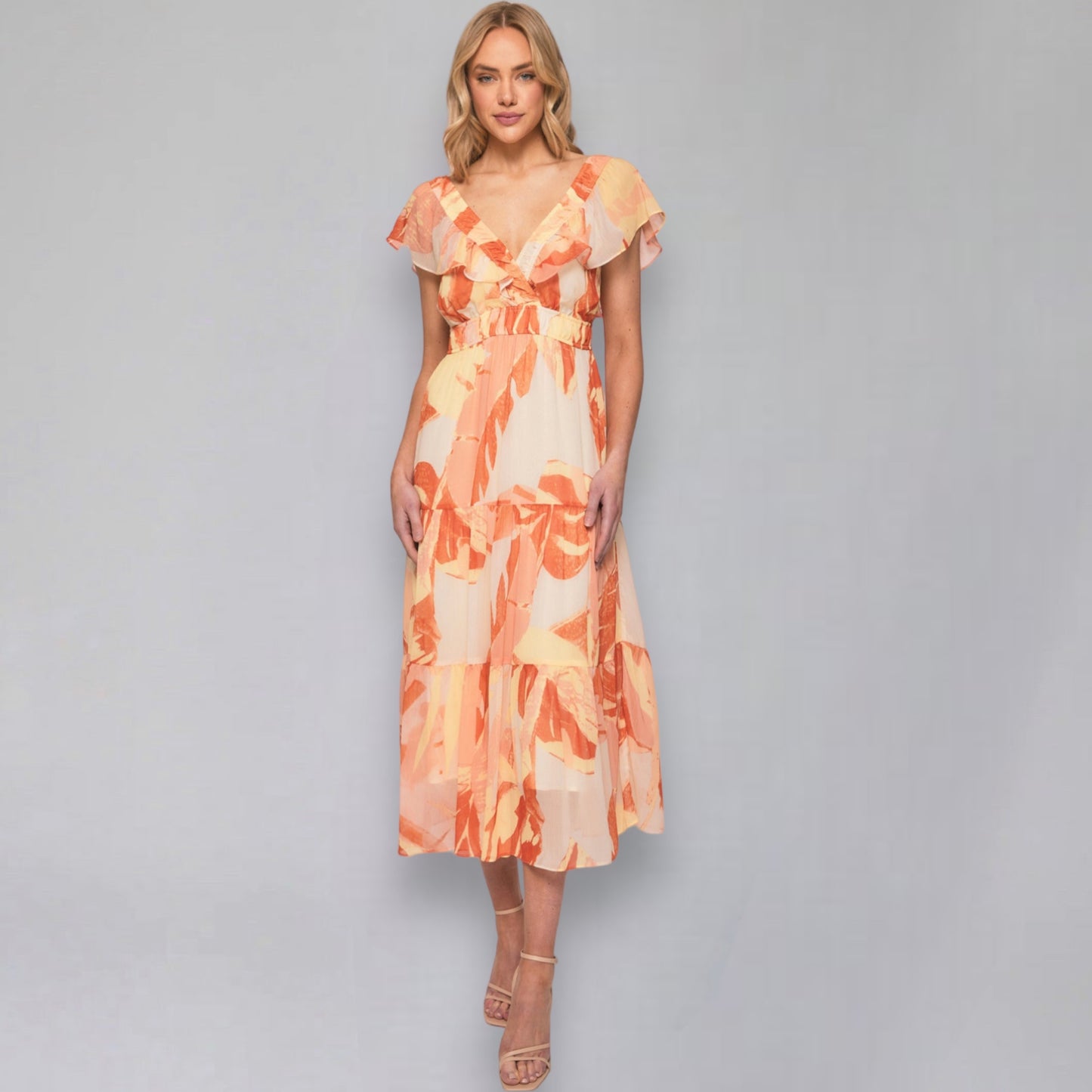 MOLLY MAXI DRESS -ORANGE