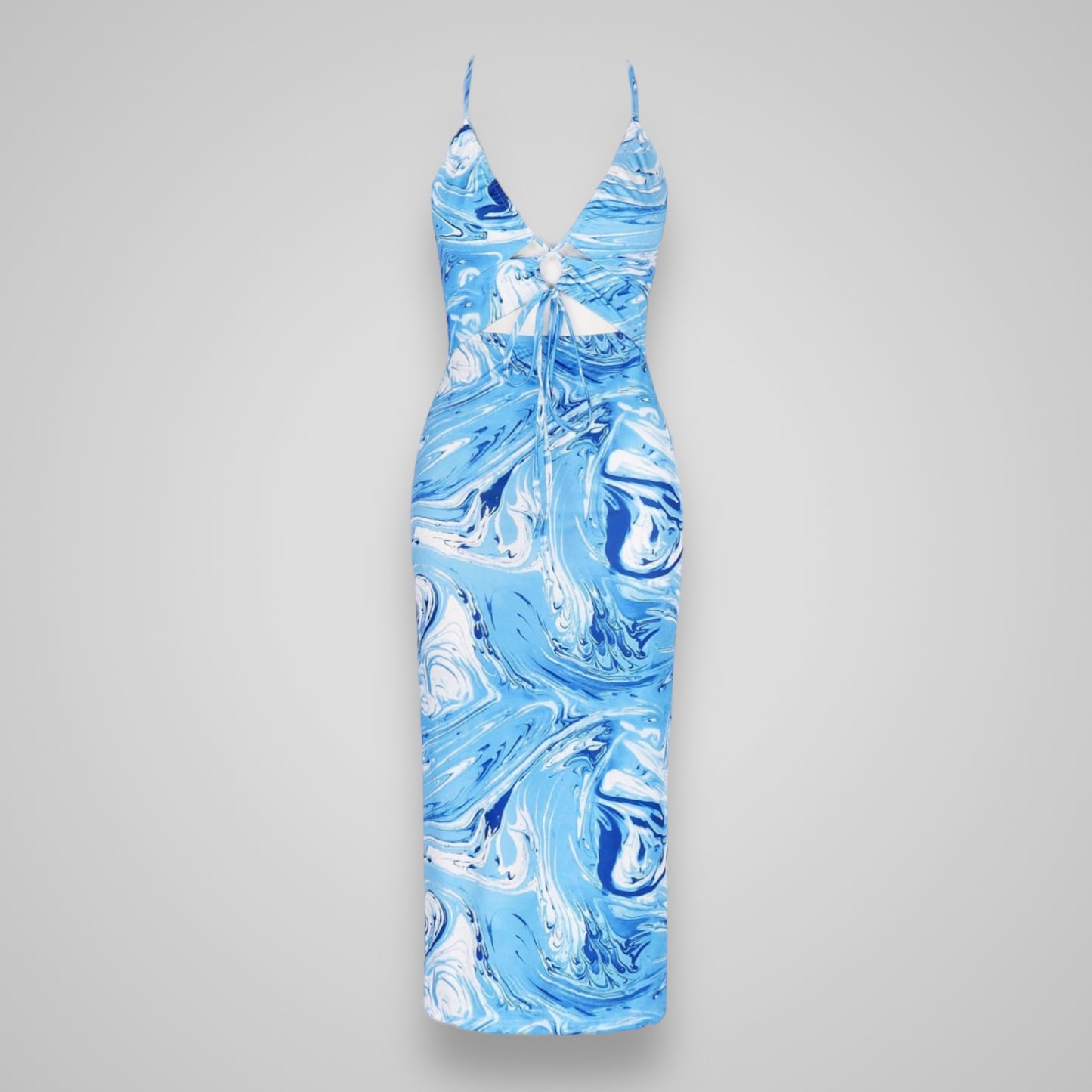 CLAIRA MIDI DRESS -BLUE