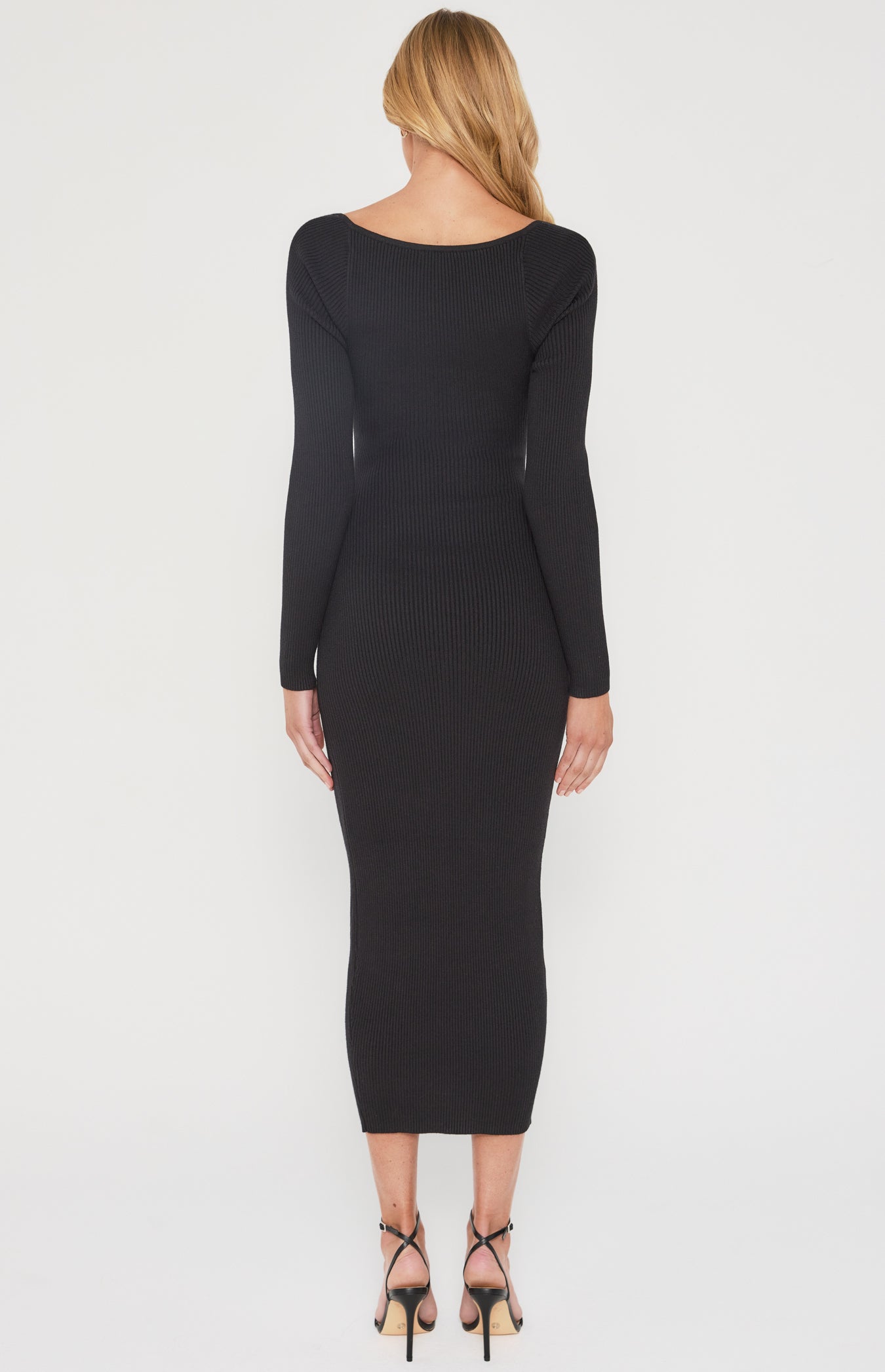 VALENTINA MIDI DRESS -BLACK