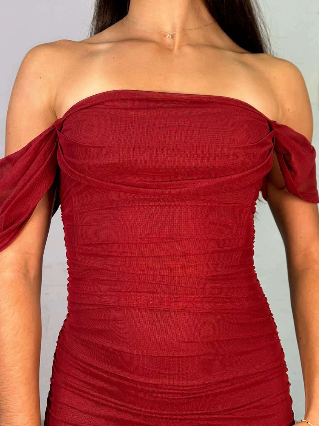 DAO MINI DRESS -DEEP RED