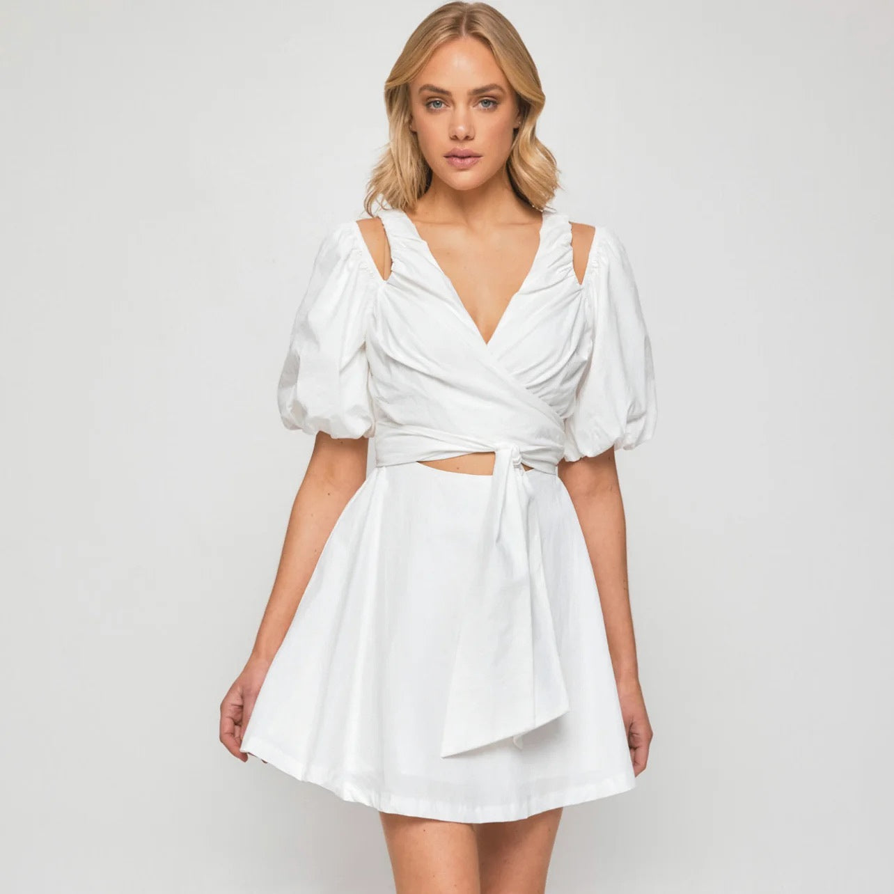 TINA MINI DRESS -WHITE
