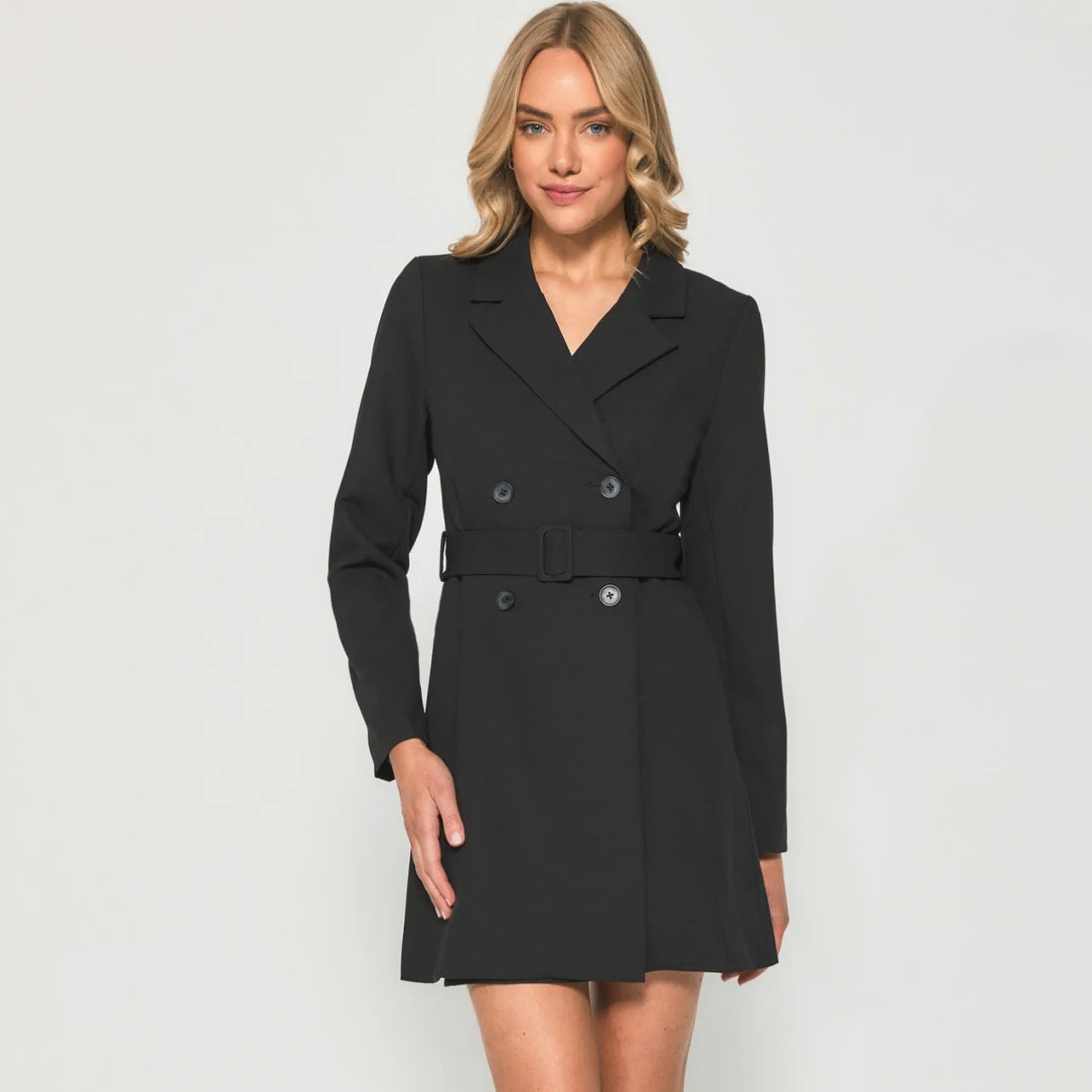 LONDON BLAZER DRESS -BLACK