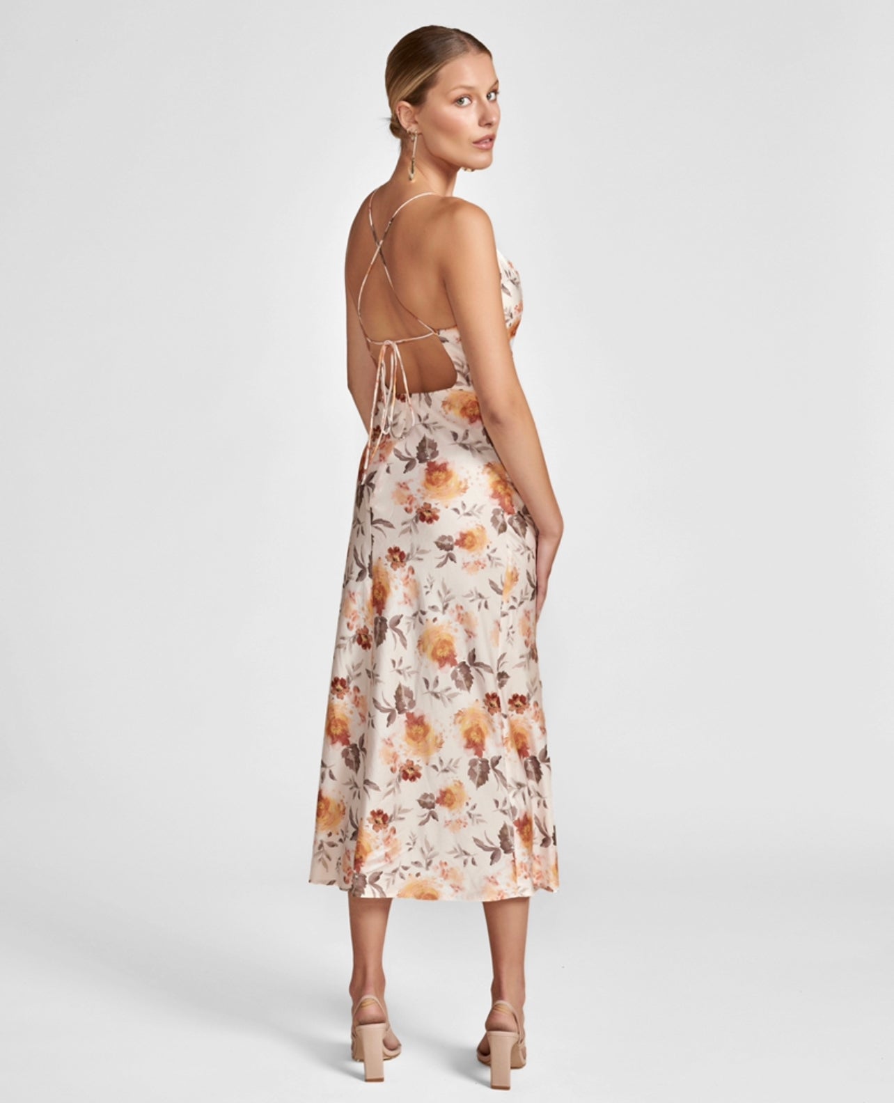 BAE MAXI DRESS -ORANGE FLORAL