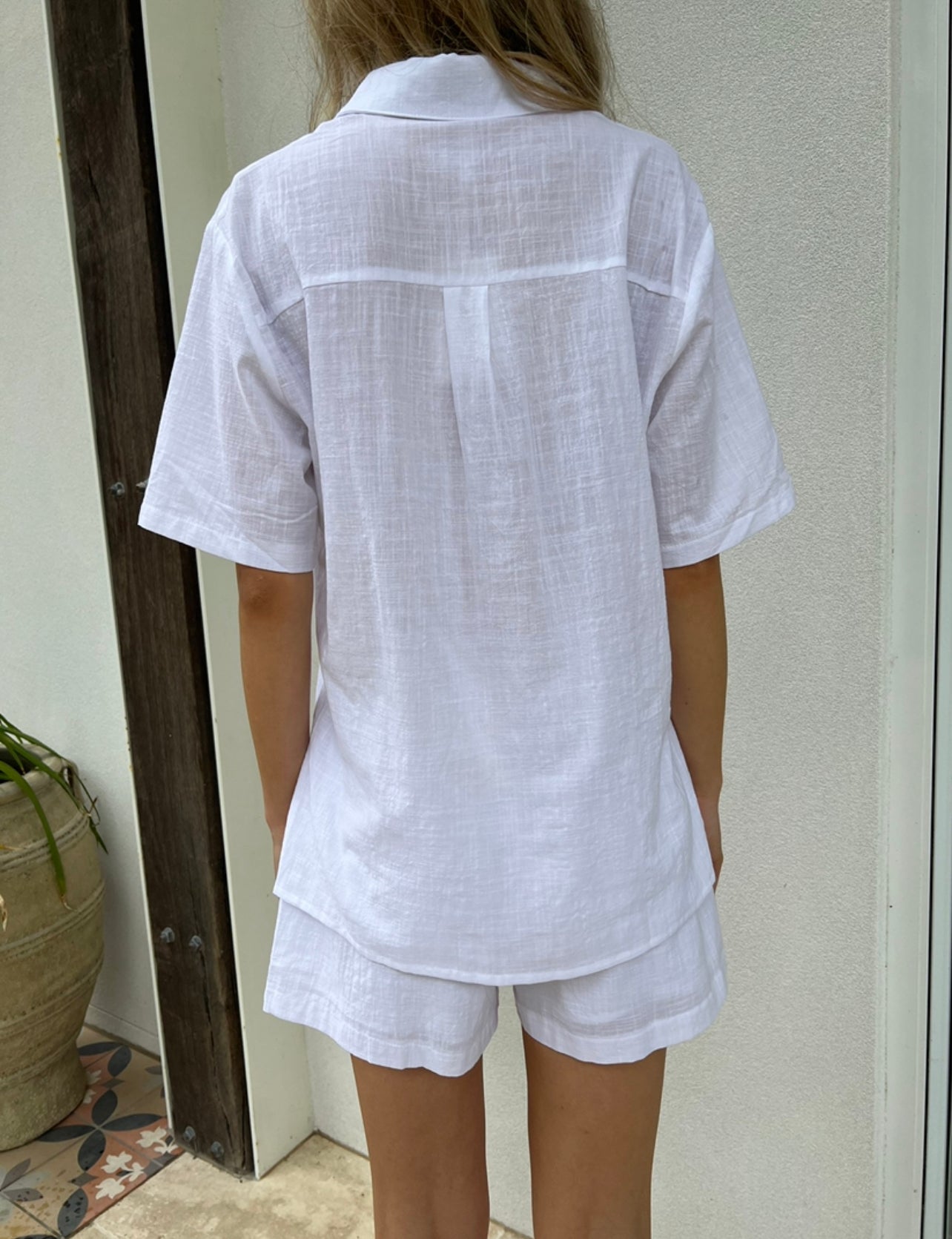 KOI SHIRT & SHORTS SET -WHITE